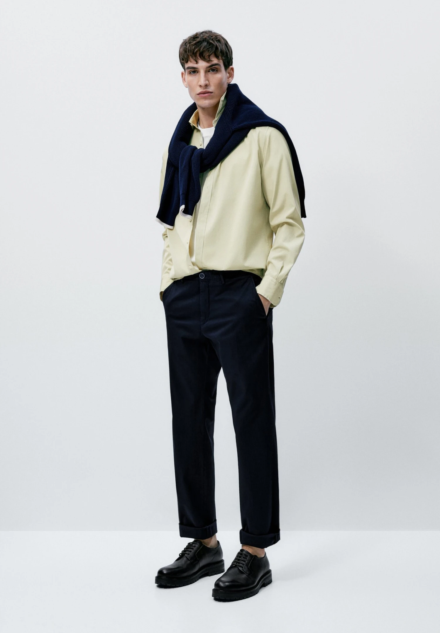 Massimo Dutti Slim Fit - Shirt - Khaki 4 Massimo Dutti Slim Fit - Shirt - Khaki - Image 2