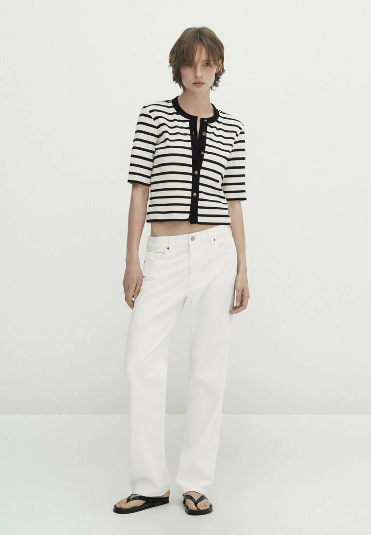 Massimo Dutti Striped With Buttons - Cardigan 4 Massimo Dutti Striped With Buttons - Cardigan - Image 2