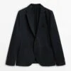 Massimo Dutti Blend - Blazer Jacket - Dark Blue 1 Massimo Dutti Blend - Blazer Jacket - Dark Blue -Massimo Dutti Shop 43eb8fad091f450a91d1178883fa57b2