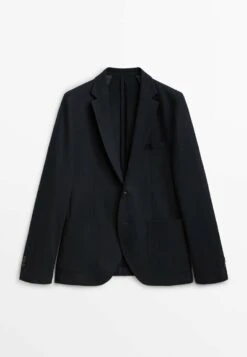 Massimo Dutti Blend - Blazer Jacket - Dark Blue