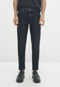 Massimo Dutti Dirty Wash- Slim Fit Jeans - Blue