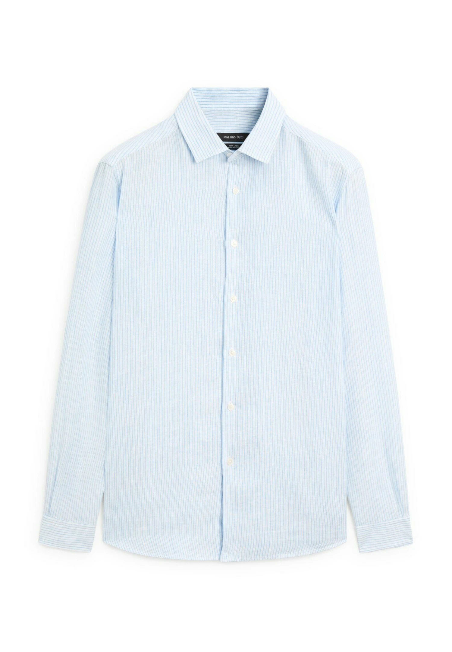 Massimo Dutti SLIM FIT STRIPED GARMENT - Shirt - White 7 Massimo Dutti SLIM FIT STRIPED GARMENT - Shirt - White - Image 5