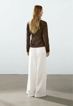 Massimo Dutti DARTED MID-WAIST - Trousers - Mottled Beige -Massimo Dutti Shop 4421d5a2e27b42e9806c27f3a8c07746