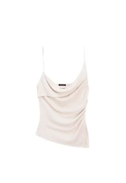 Massimo Dutti STRAPPY ASYMMETRIC NECK - Top - Beige -Massimo Dutti Shop 445b1575125a4b85bab421bb54387da0