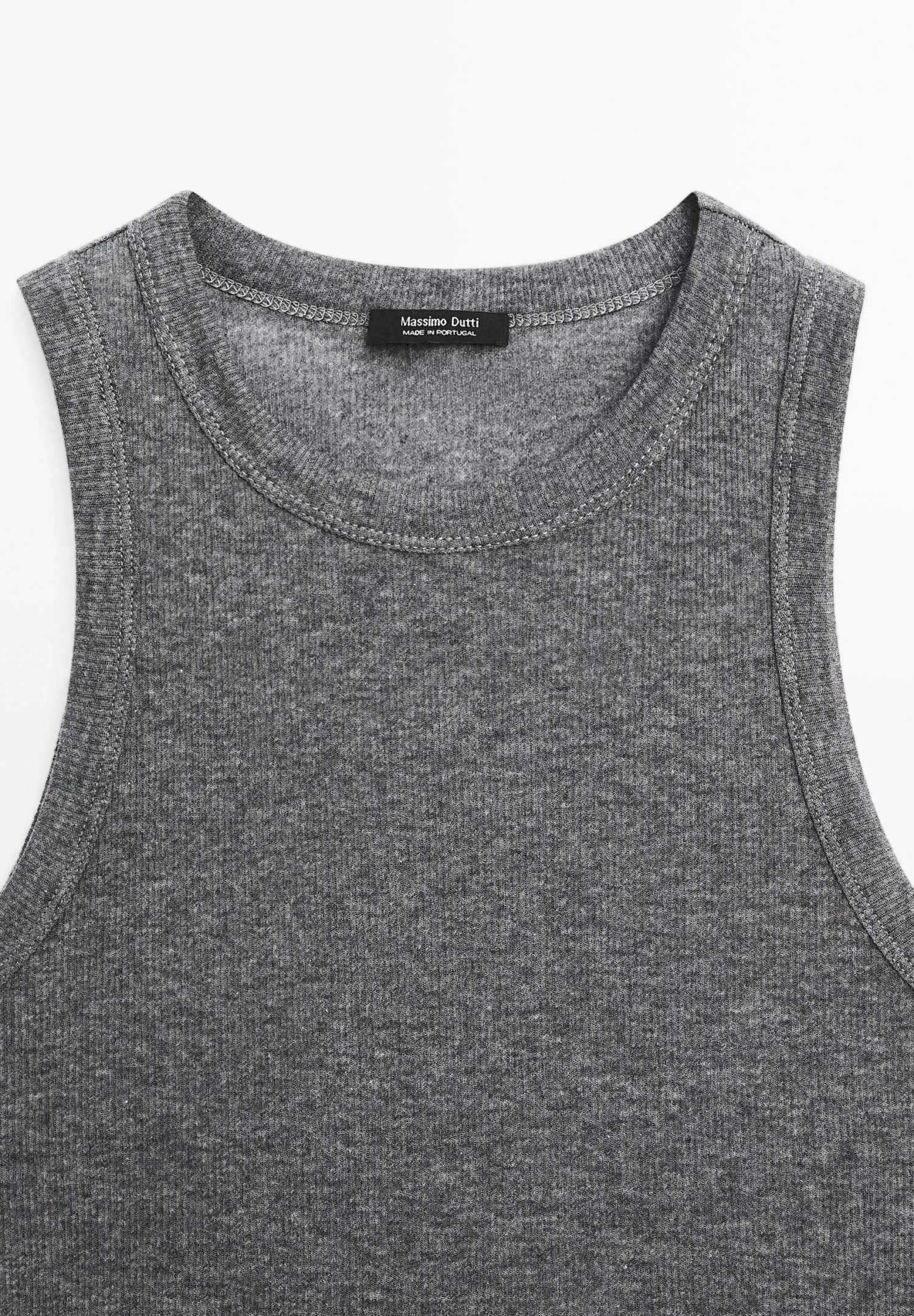 Massimo Dutti LIGHTWEIGHT HALTER NECK - Basic T-shirt - Dark Grey 9 Massimo Dutti LIGHTWEIGHT HALTER NECK - Basic T-shirt - Dark Grey - Image 7