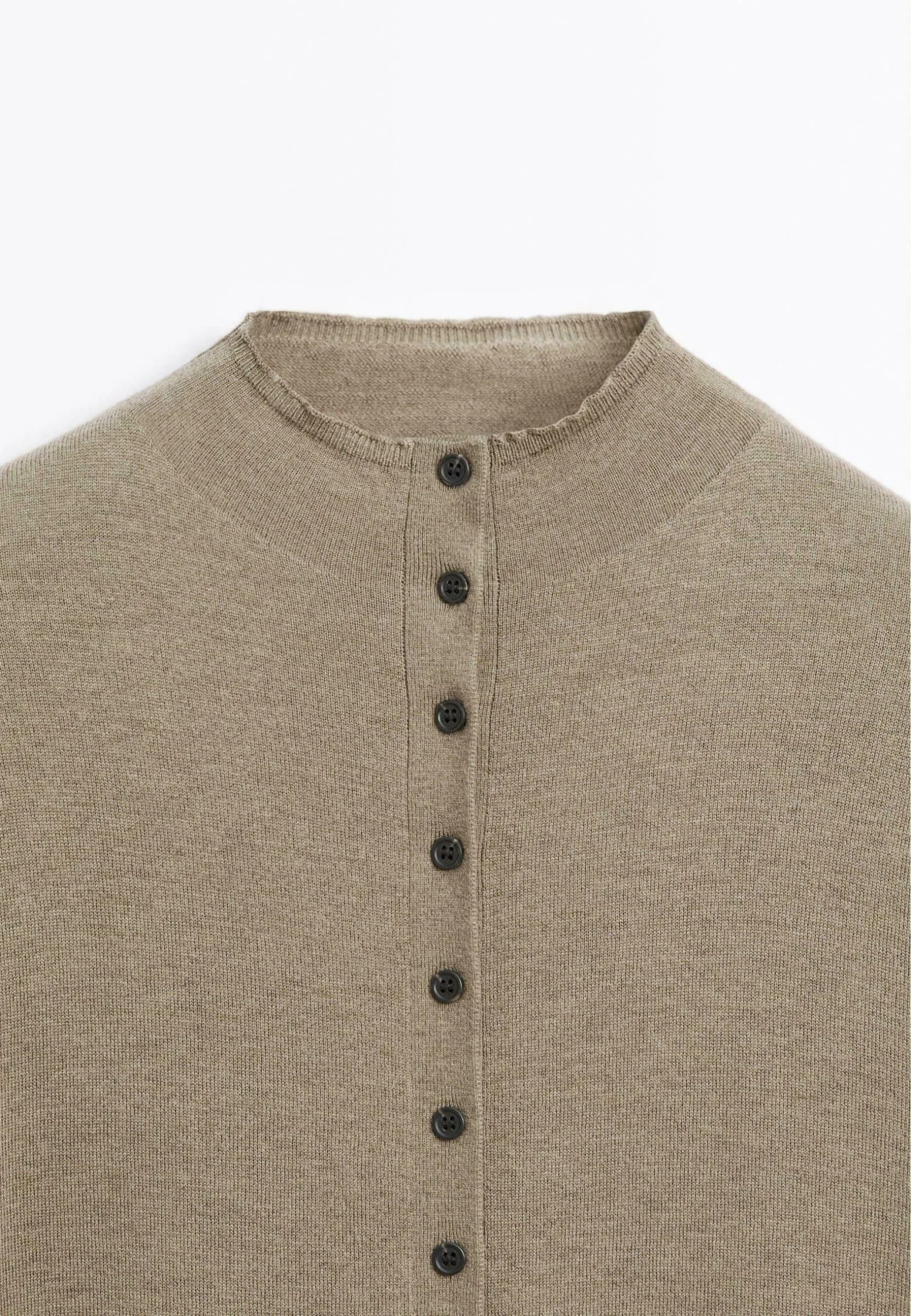 Massimo Dutti BUTTONED WITH MOCK TURTLENECK - Cardigan - Light Green 12 Massimo Dutti BUTTONED WITH MOCK TURTLENECK - Cardigan - Light Green - Image 10