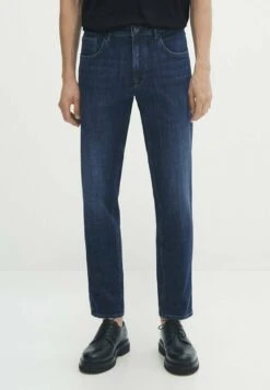 Massimo Dutti Enzymatic - Straight Leg Jeans - Dark Blue