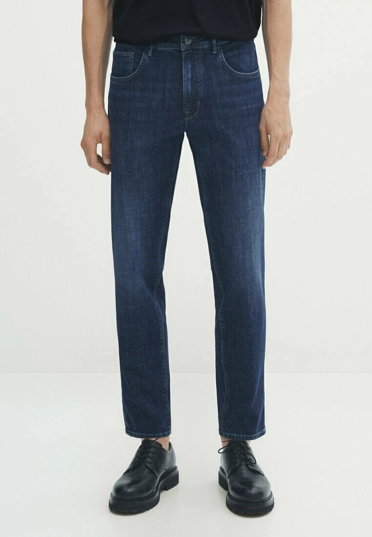 Massimo Dutti Enzymatic - Straight Leg Jeans - Dark Blue 3 Massimo Dutti Enzymatic - Straight Leg Jeans - Dark Blue