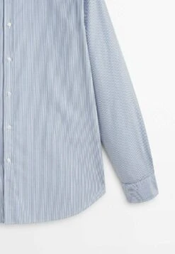 Massimo Dutti Micro-Stripe Two-Ply - Formal Shirt - Light Blue -Massimo Dutti Shop 44da0dd9f66a426fa230b51cf8a9d987