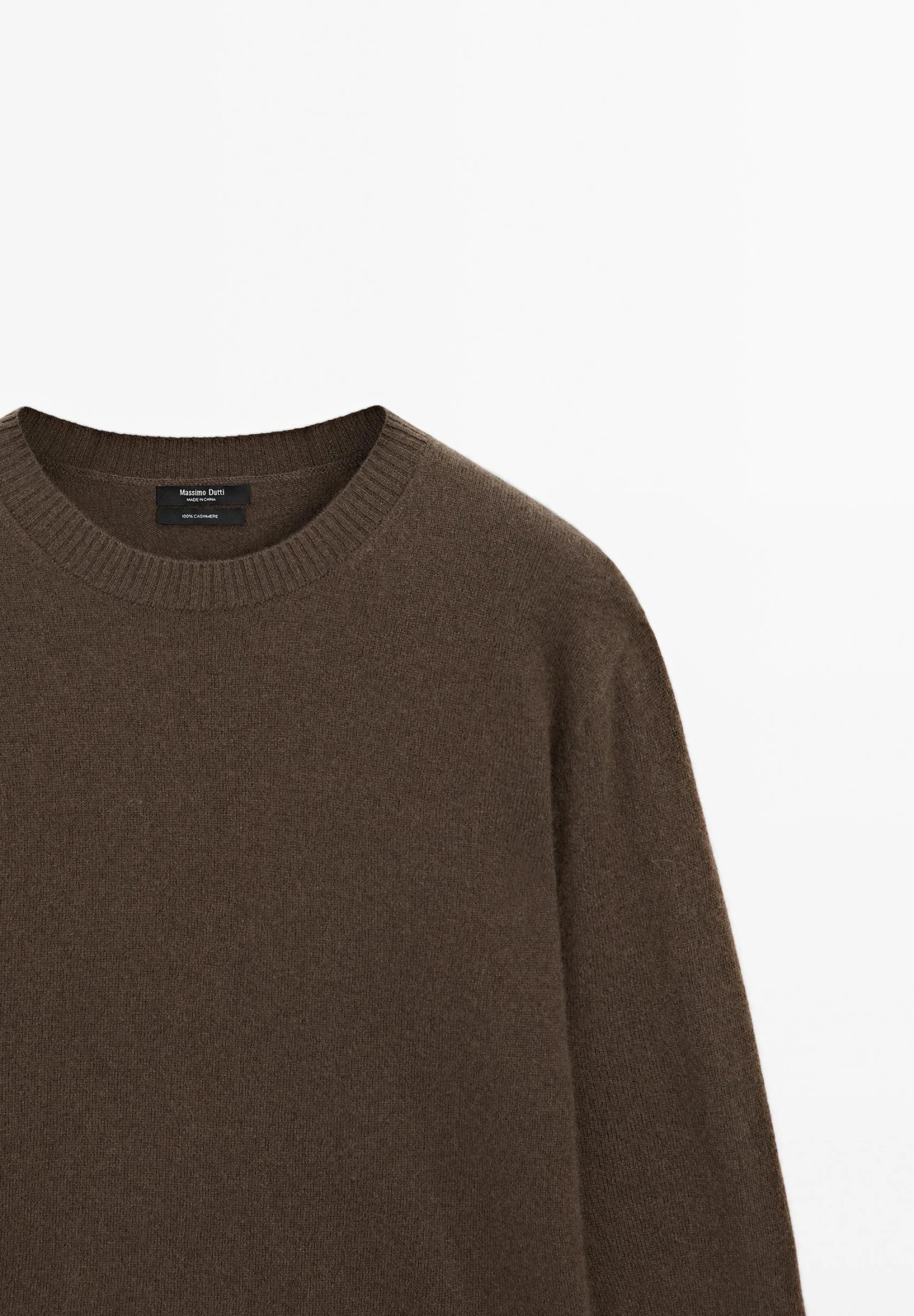 Massimo Dutti CREW NECK CASHMERE WITH LONG SLEEVES - Jumper - Dark Brown 8 Massimo Dutti CREW NECK CASHMERE WITH LONG SLEEVES - Jumper - Dark Brown - Image 6
