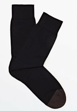 Massimo Dutti Contrast Scottish Yarn - Socks - Dark Blue -Massimo Dutti Shop 4595e61b6541490aa9368054b4e6055a