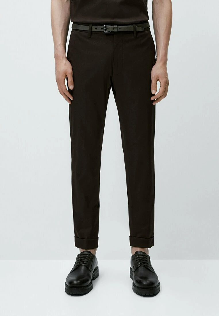 Massimo Dutti With Turn-Up Hems- Chinos - Brown 6 Massimo Dutti With Turn-Up Hems- Chinos - Brown - Image 4