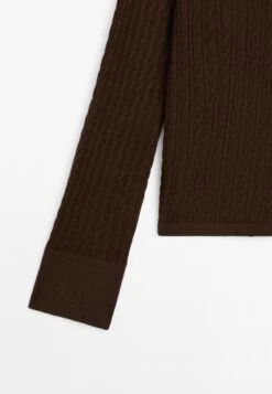 Massimo Dutti V-NECK WITH BRAIDED DETAIL - Jumper - Mottled Dark Brown 24 Massimo Dutti V-NECK WITH BRAIDED DETAIL - Jumper - Mottled Dark Brown -Massimo Dutti Shop 45fd13e730f249eabe417b16bd62e6b3
