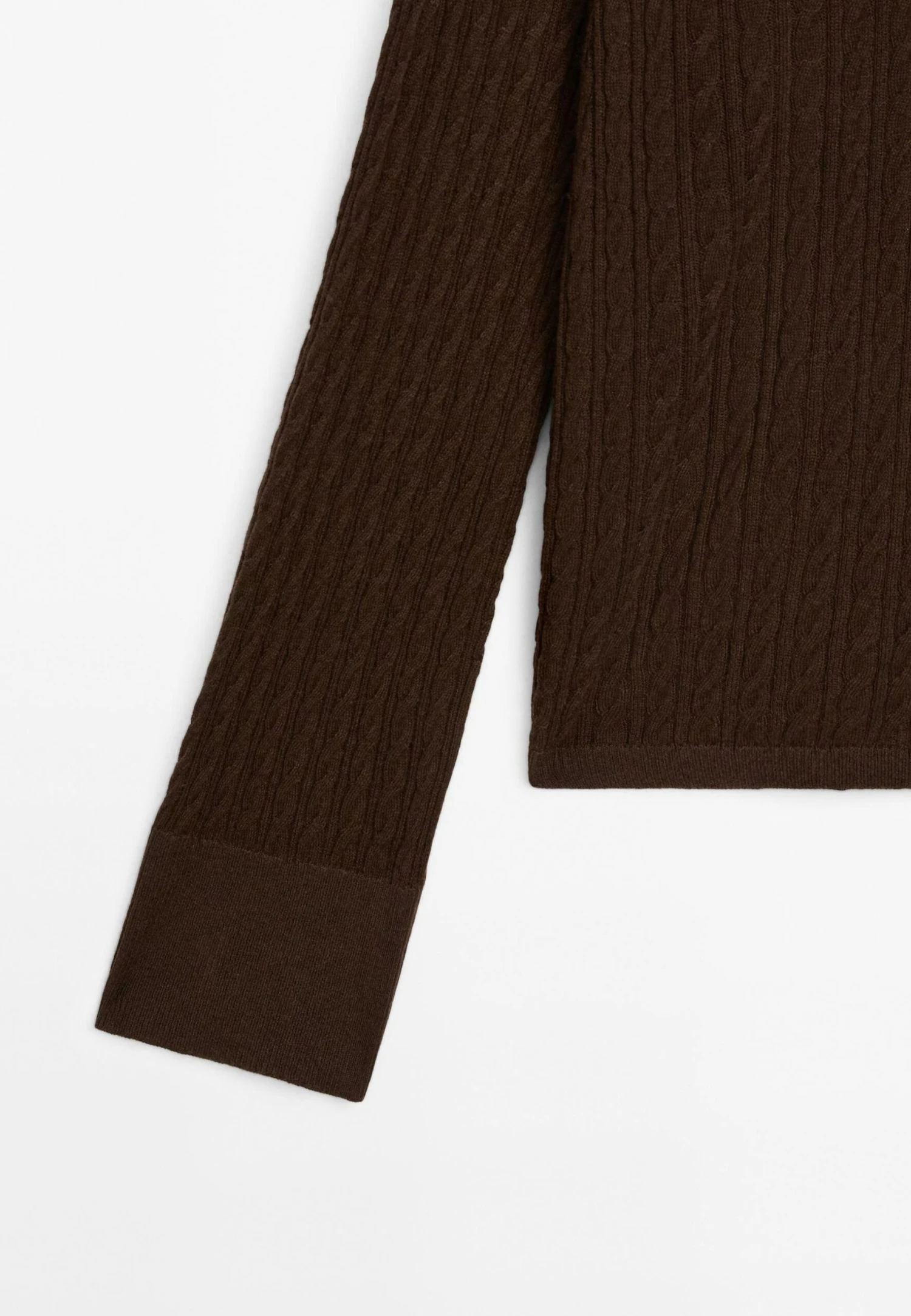 Massimo Dutti V-NECK WITH BRAIDED DETAIL - Jumper - Mottled Dark Brown 12 Massimo Dutti V-NECK WITH BRAIDED DETAIL - Jumper - Mottled Dark Brown - Image 10
