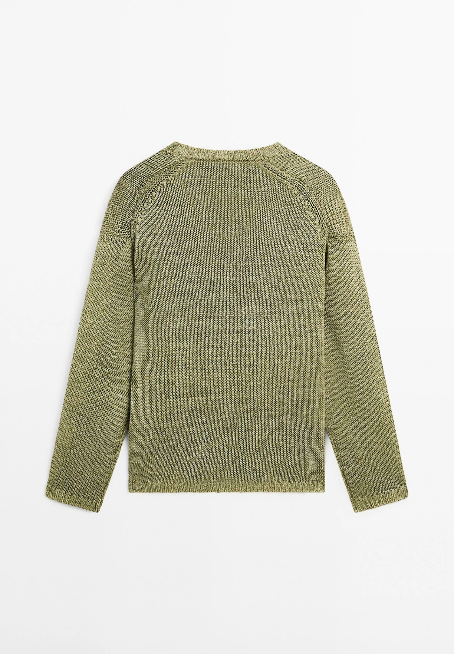 Massimo Dutti CUTWORK V-NECK - Jumper - Green 9 Massimo Dutti CUTWORK V-NECK - Jumper - Green - Image 7