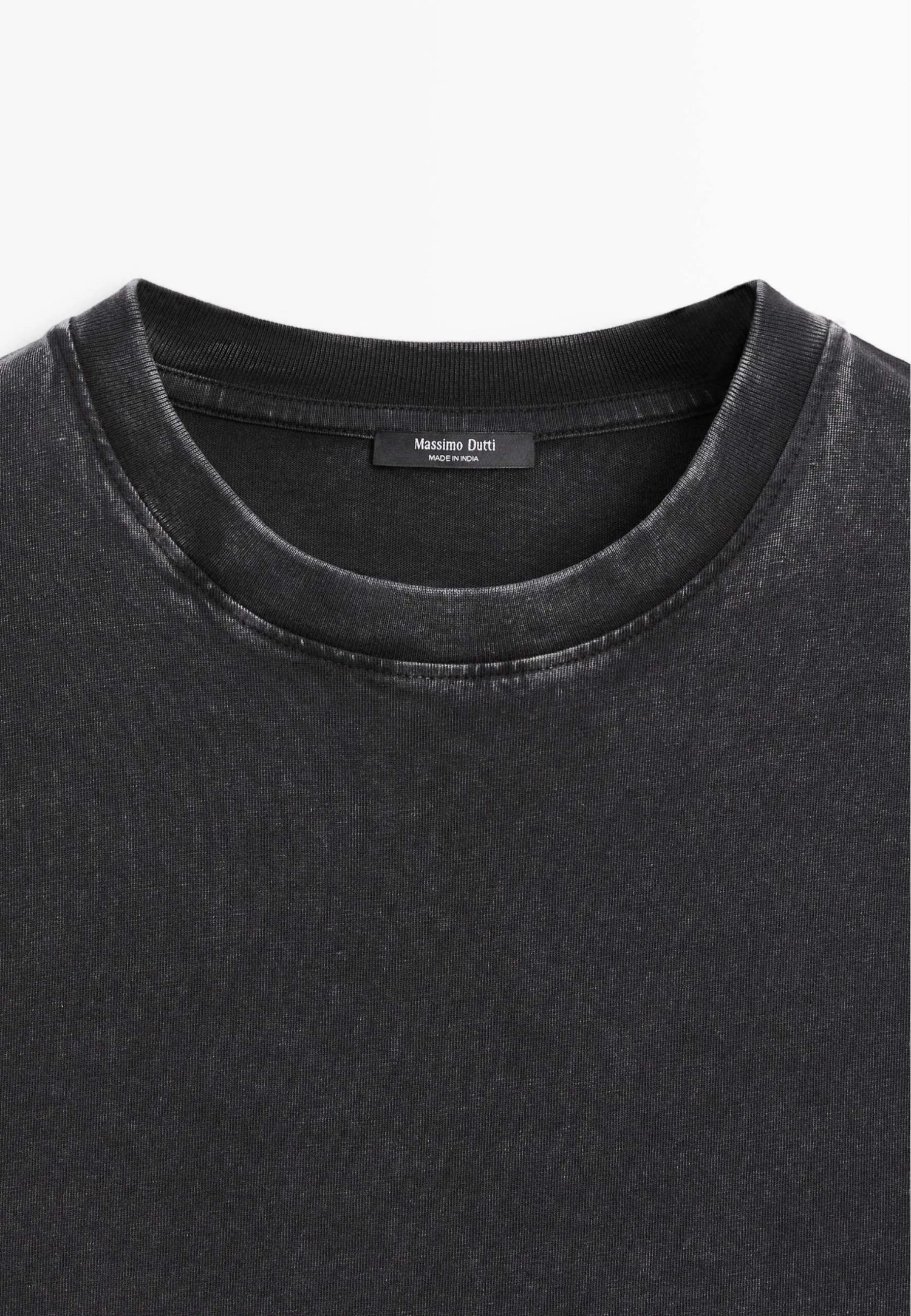 Massimo Dutti Basic T-shirt - Mottled Light Grey 10 Massimo Dutti Basic T-shirt - Mottled Light Grey - Image 8