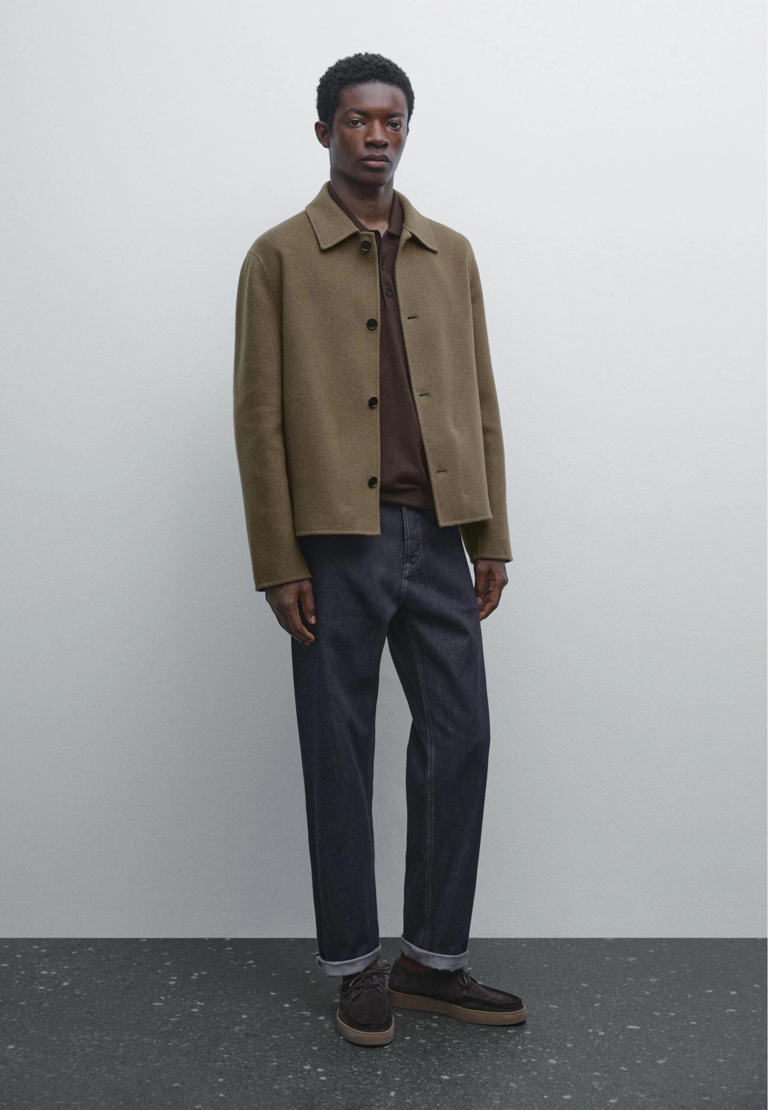 Massimo Dutti BUTTONED SHIRT COLLAR WITH SIDE POCKETS - Summer Jacket - Green 4 Massimo Dutti BUTTONED SHIRT COLLAR WITH SIDE POCKETS - Summer Jacket - Green - Image 2