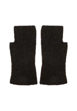 Massimo Dutti Fingerless Gloves - Dark Brown
