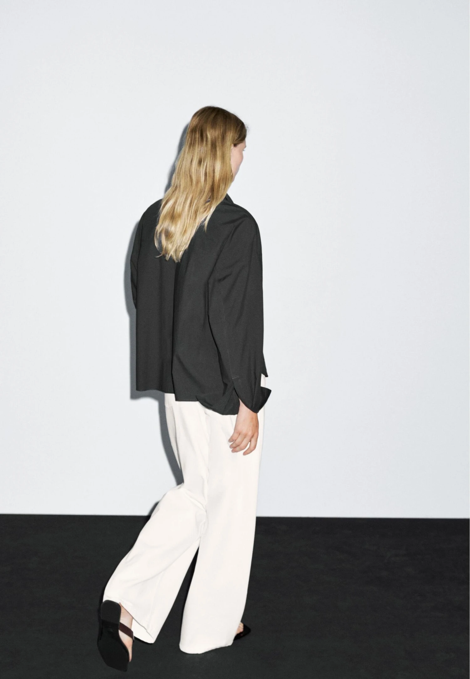 Massimo Dutti LOOSE FIT LONG SLEEVE - Button-down Blouse - Dark Grey 5 Massimo Dutti LOOSE FIT LONG SLEEVE - Button-down Blouse - Dark Grey - Image 3