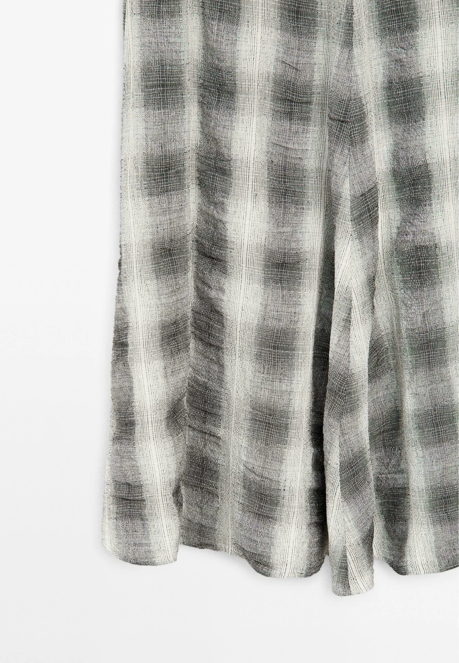 Massimo Dutti LONG FLARED CHECK - Maxi Skirt - Grey 10 Massimo Dutti LONG FLARED CHECK - Maxi Skirt - Grey - Image 8