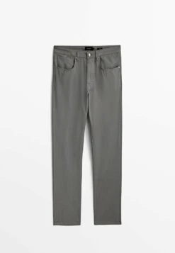 Massimo Dutti Poplin- Straight Leg Jeans - Dark Grey -Massimo Dutti Shop 46b47cf441804102b16774679a59c94f