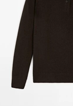 Massimo Dutti SWEATER WITH POCKET DETAIL - Jumper - Mottled Dark Brown -Massimo Dutti Shop 46c1bb2c86b34beca425ffe4f0426ae4