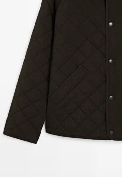 Massimo Dutti LIGH PADDING WITH CORDUROY COLLAR - Light Jacket - Dark Brown -Massimo Dutti Shop 46db3d77d13f4f64ab8cd48e6abce313