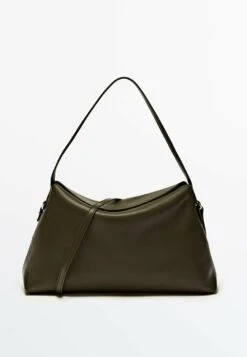 Massimo Dutti With Multi-Way Strap- Handbag - Khaki -Massimo Dutti Shop 471af6b472c647e296caa2ae9896aa01