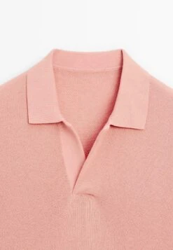 Massimo Dutti LIGHTWEIGHT V-NECK - Polo Shirt - Pink -Massimo Dutti Shop 47263150fa6747ac91da14fbbd97738c