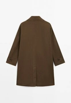Massimo Dutti LONG SHIRT COLLAR WITH SIDE POCKETS - Trenchcoat - Dark Brown -Massimo Dutti Shop 4740d26d69c84955a8b65789c307c02c