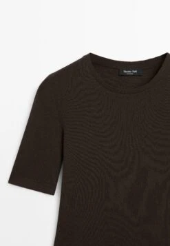 Massimo Dutti SHORT SLEEVE WITH CREW NECK - Basic T-shirt - Mottled Dark Brown 16 Massimo Dutti SHORT SLEEVE WITH CREW NECK - Basic T-shirt - Mottled Dark Brown -Massimo Dutti Shop 474524eb6fc04526b03f436d08ee044c