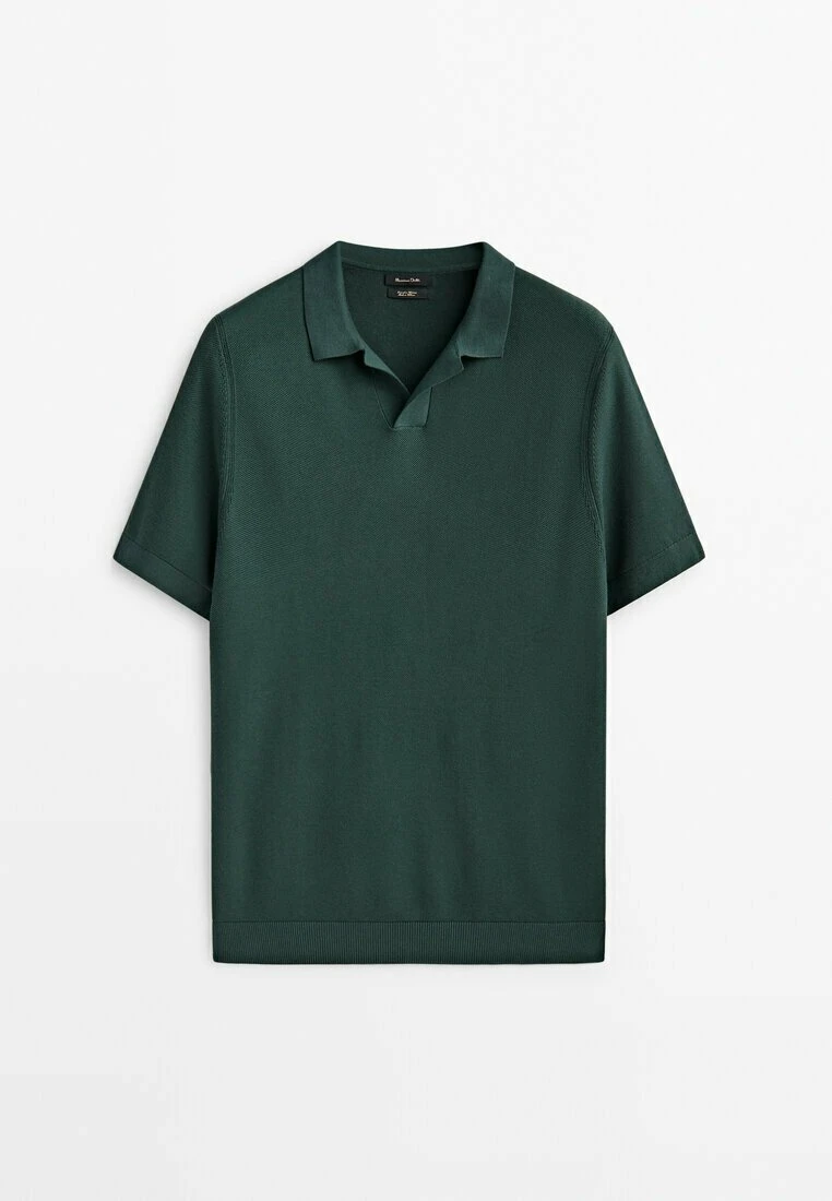 Massimo Dutti Smocked - Polo Shirt - Mottled Green 11 Massimo Dutti Smocked - Polo Shirt - Mottled Green - Image 9