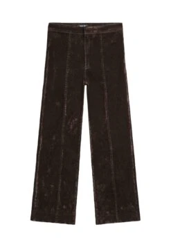 Massimo Dutti MID-RISE WITH DARTS - Wide Leg - Mottled Dark Brown -Massimo Dutti Shop 475c15b55c3d49daa57fc627893e3036