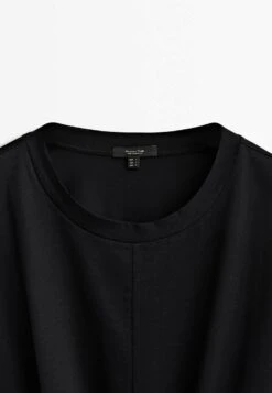 Massimo Dutti 100 Front Knot - Print T-Shirt - Black -Massimo Dutti Shop 4777cb14270442ada262667fc7df83fe