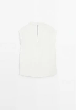 Massimo Dutti FLOWING GARMENT WITH DRAPED COLLAR - Blouse - White -Massimo Dutti Shop 477b2453b1174acca4dde6a066175a7c