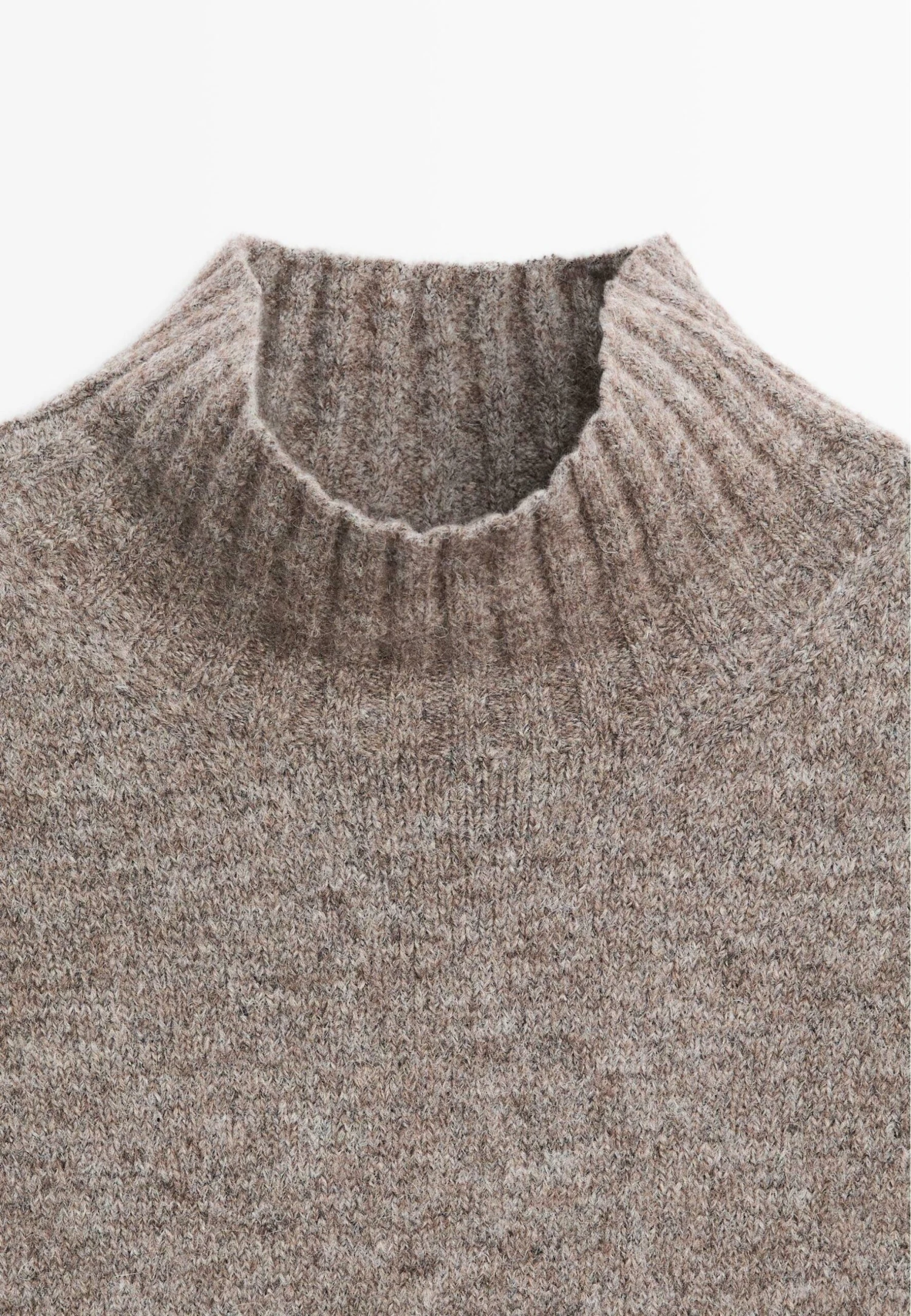 Massimo Dutti SLEEVELESS HIGH NECK SWEATER - Jumper - Beige 6 Massimo Dutti SLEEVELESS HIGH NECK SWEATER - Jumper - Beige - Image 4