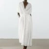Massimo Dutti CONTRAST PLEATED LONG - Day Dress - White -Massimo Dutti Shop 4796b347fbfd42f4af1998fa86f4e4c2