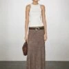 Massimo Dutti LONG FLARED - Maxi Skirt - Dark Brown 1 Massimo Dutti LONG FLARED - Maxi Skirt - Dark Brown -Massimo Dutti Shop 47a48d0c97b64e8aa57d89e1d24d78a3