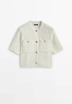 Massimo Dutti Textured With Pockets - Cardigan -Massimo Dutti Shop 47ac3de24c7c4146ab03fb005b6ba17b