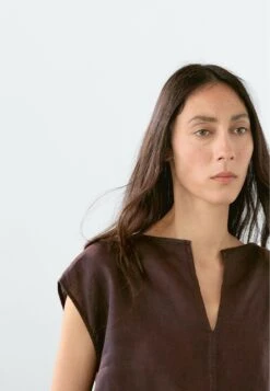 Massimo Dutti GARMENT WITH ELASTICATED HEM - Blouse - Mottled Bordeaux -Massimo Dutti Shop 47bfe2966d84474d90fb84d5d1443cd7