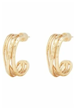 Massimo Dutti Minimalist Hoop - Earrings - Gold Coloured
