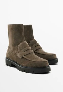 Massimo Dutti Platform Ankle Boots - Taupe -Massimo Dutti Shop 47d96c13f07e48fe84f921ccc5668cb0