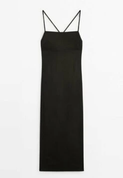 Massimo Dutti Blend Midi With Straps At The Back - Day Dress - Black 22 Massimo Dutti Blend Midi With Straps At The Back - Day Dress - Black -Massimo Dutti Shop 47d9d86ee9324247bb1e66bd63fdd926