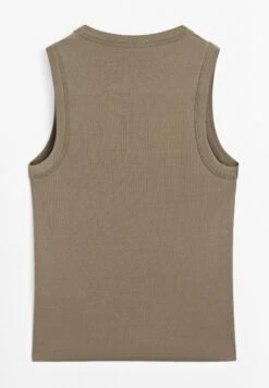 Massimo Dutti HEAVY WEIGHT RIBBED ROUND NECK - Basic T-shirt - Khaki 19 Massimo Dutti HEAVY WEIGHT RIBBED ROUND NECK - Basic T-shirt - Khaki -Massimo Dutti Shop 482022d22f89482195c742713323aea4