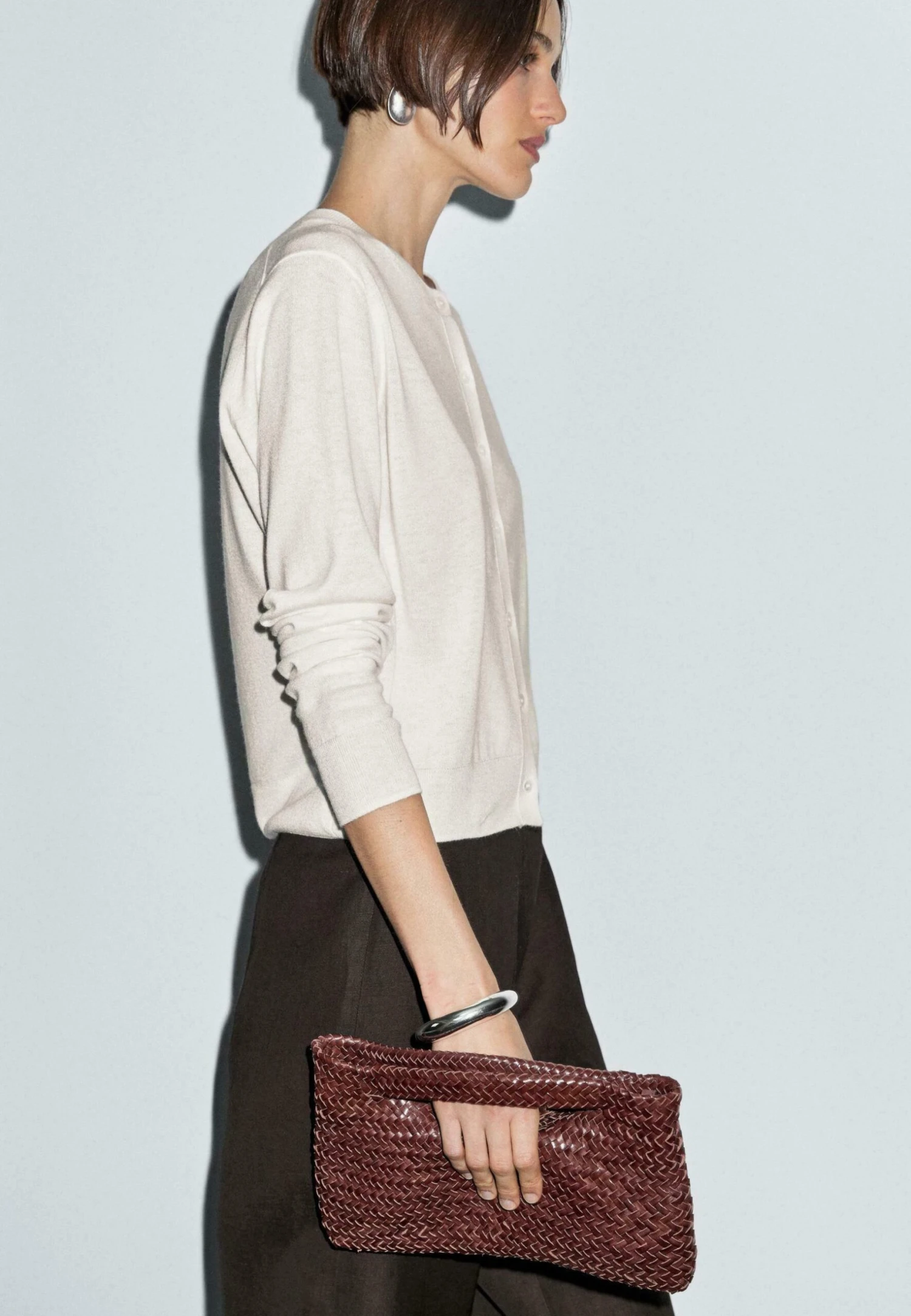 Massimo Dutti BUTTONED WITH CREW NECK - Cardigan - Beige 4 Massimo Dutti BUTTONED WITH CREW NECK - Cardigan - Beige - Image 2