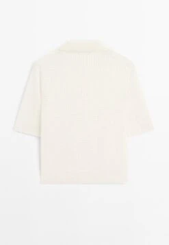 Massimo Dutti POLO COLLAR WITH SHORT SLEEVES - Polo Shirt - WHITE -Massimo Dutti Shop 48426c8077624cb0a27edc8b9ede5c29