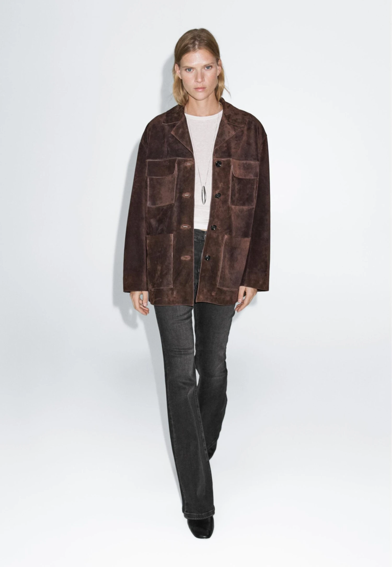 Massimo Dutti HIGH WAIST FLARE FIT SKINNY - Flared Jeans - Black 4 Massimo Dutti HIGH WAIST FLARE FIT SKINNY - Flared Jeans - Black - Image 2