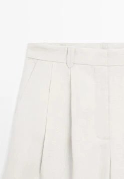 Massimo Dutti PLEATED BERMUDA - Shorts - Light Grey -Massimo Dutti Shop 484c110e710f41b1b866638958276fb5
