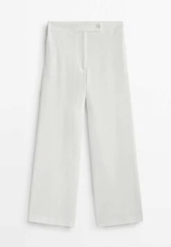 Massimo Dutti Wide-Leg With Darts - Trousers -Massimo Dutti Shop 484f2f8600b74be990fc52daf9b874a6