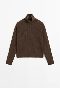 Massimo Dutti HIGH NECK - Jumper - Mottled Brown -Massimo Dutti Shop 485e6869148f4b028bc0f37b2ecd5229